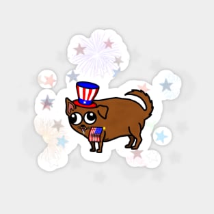 Patriotic Uggie Sticker